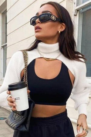 Boğazlı Crop Top