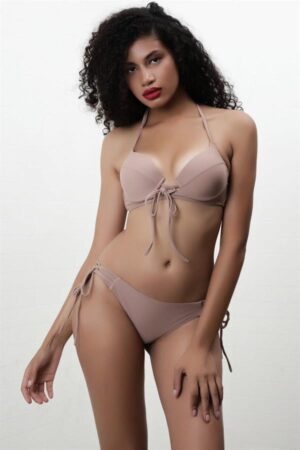 Dolgulu Brazilian Bağcıklı Bikini