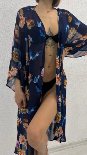 Flora Blu Kimono