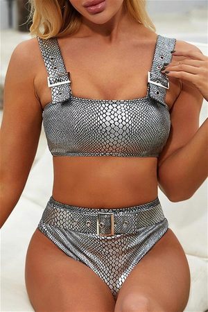 Kemerli Yüksek Bel Bikini