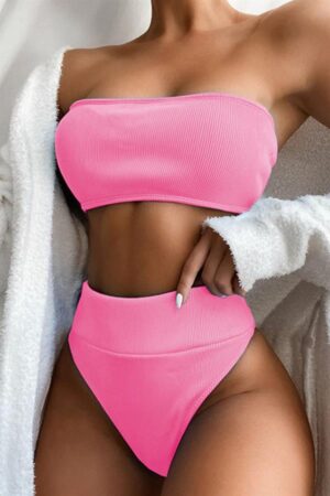 Strapless Yüksek Bel Bikini