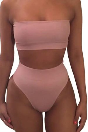Straplez Yüksek Bel Bikini